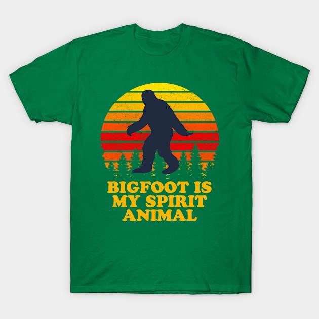 Bigfoot is my spirit animal Funny gift T-Shirt by narekmug